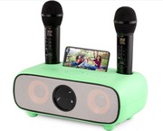 Karaoke zestaw głośnik z 2 mikrofonami bezprzewodowymi