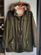 Kurtka Tom Tailor S – parka khaki, ocieplana, z kapturem