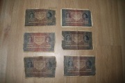 5000 marek polskich 1920 pakiet 6 sztuk