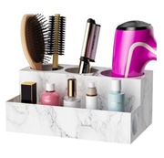 Marmurkowy Stojak Metalowy Organizer Łazienkowy Uchwyt na Suszarkę