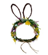 Wianek świąteczny wielkanocny dekoracja drzwi okna dekoracja wnętrz zając