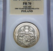 10 zl.  1000 lat Wrocławia PR70  2000