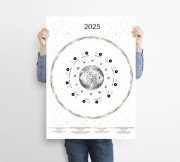 Plakat Kalendarz księżycowy ogrodnika 2025 plik do samodzielnego wydruku