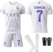 Komplet piłkarski Ronaldo CR7 koszulka spodenki getry ochraniacze piszczel