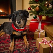 Ręcznie robiony szydełkowy kołnierzyk dla psa lub kota