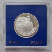 Srebrna moneta 100 zł z 1977 r. - Zamek Królewski na Wawelu