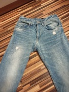 Przecierane jeansy spodnie H&M r. 152