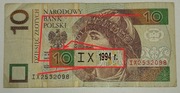 Rzadka Seria IX 1994, 10 zł / PLN