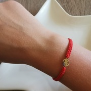 Bransoletka pleciona miś rękodzieło 