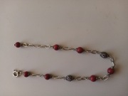 RayOfArt - Srebro bransoletka koral oksydowana 