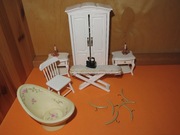 kolekcjonerskie mebelki do domku dla lalek szafa stoliki krzesło