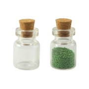 Mini buteleczka szklana z korkiem 22/15 mm - 100 szt.