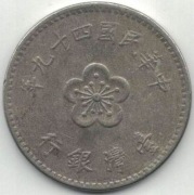 Tajwan 1 dolar 1960 - 25 mm - nr 3