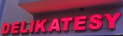 LITERY 3D Led, świecące blokowe 50cm wysokości napis "DELIKATESY "