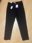 Czarne spodnie damskie jeansy pas 90