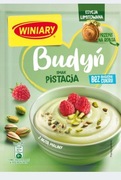 Budyń Winiary pistacja z maliną bez cukru 