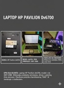 Laptop uszkodzony hp pavilion dv6700 zasilacz