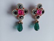 Kolczyki kolorowe długość 5 cm