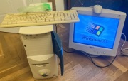 Duron 850MHz, 128MB SDR, Riva TNT2 64, 30GB IDE, klawiatura, mysz, głośniki