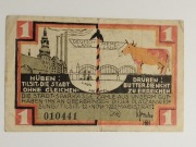 Banknot Notgeld 1 marka 1921r. Niemcy/Rosja miasto Tilsit w Prusach Wsch.