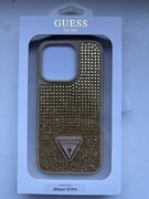 Guess Rhinestones Metal Logo iPhone 15 Pro.