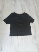 Czarny top damski L Cropp 