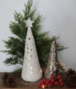 Lampiony ceramiczne handmade choinki-Kasjumi ceramika