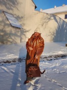 Długie futro z lisa rudego naturalne 