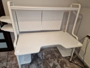 Biurko gamingowe Ikea Fredde białe