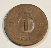 531. Moneta Szwecja 1 ore 1965 rok  