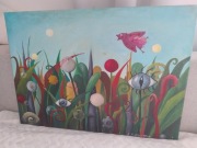 Oryginalny obraz olejny autorstwa Aleksandry Kiełbińskiej pt. „Łąka”.