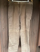 Brązowe męskie sztruksy cargo