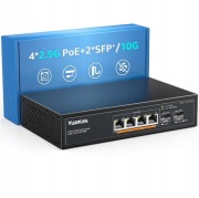 YuanLey 6-portowy przełącznik PoE 2,5 G, Switch