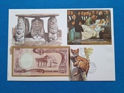 Koperta numizmatyczna z banknotem Kolumbia 100 pesos