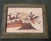 Azjatycki obraz na ceramice - scena myśliwska z grobowca Goguryeo