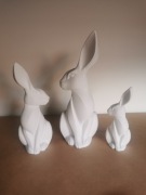 Zajączki wielkanocne zestaw kolor biały