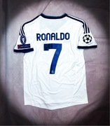 (M) Cristiano Ronaldo #7 Real Madryt Biała Koszulka Liga Mistrzów 2012/13