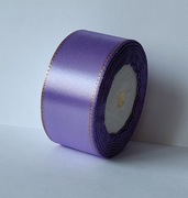 Wstążki wstążka 40 mm złoty brzeg złota nitka tasiemka atłasowa satynowa