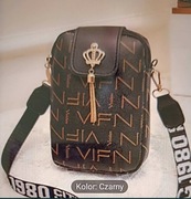 Dziewczęca pionowa torebka z frędzlami z koronką w kolorze Brown 