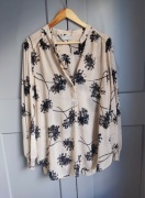 Elegancka koszula Wallis L/40 kwiaty prześwitująca