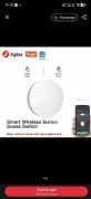 Inteligentny Przycisk Scen ZigBee Tuya Smart Life | Przełącznik bezprzewodo
