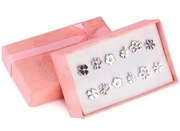 Zestaw kolczyków ze stali chirurgicznej 