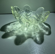 szklana tacka na bizuterie szklana muszla dla modnej wenus, vintage prl