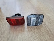 Lampki rowerowe odblaskiem biały czerwony 2 szt