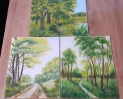 WYPRZEDAŻ KOLEKCJI: ZESTAW RĘCZNIE MALOWANYCH OBRAZÓW - LEŚNE ŚCIEŻKI