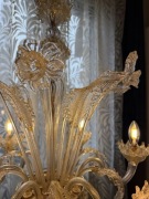 żyrandol ze szkla Murano - foglia oro