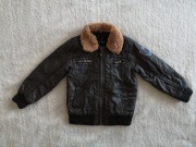 Brązowa elegancka skórzana kurtka Charles Vogele 98 Batman