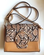TORRENTE piękna torebka crossbody skora węza, NOWA