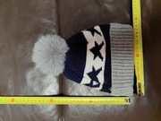 Czapka dziecięca, szaro granatowa