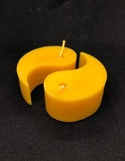 Świeca świeczka woskowa wosku pszczelego yin yang